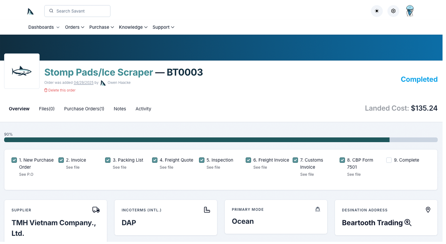 Order Dashboard